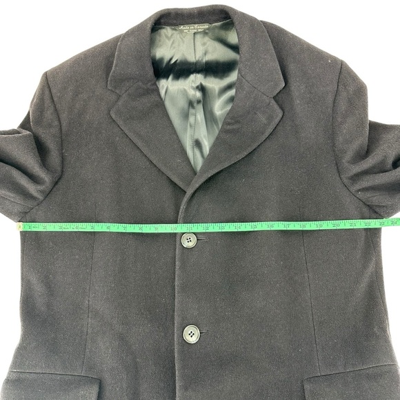Neiman Marcus vintage heavy lined 46” chest Navy Cashmere Overcoat - Picture 3 of 16